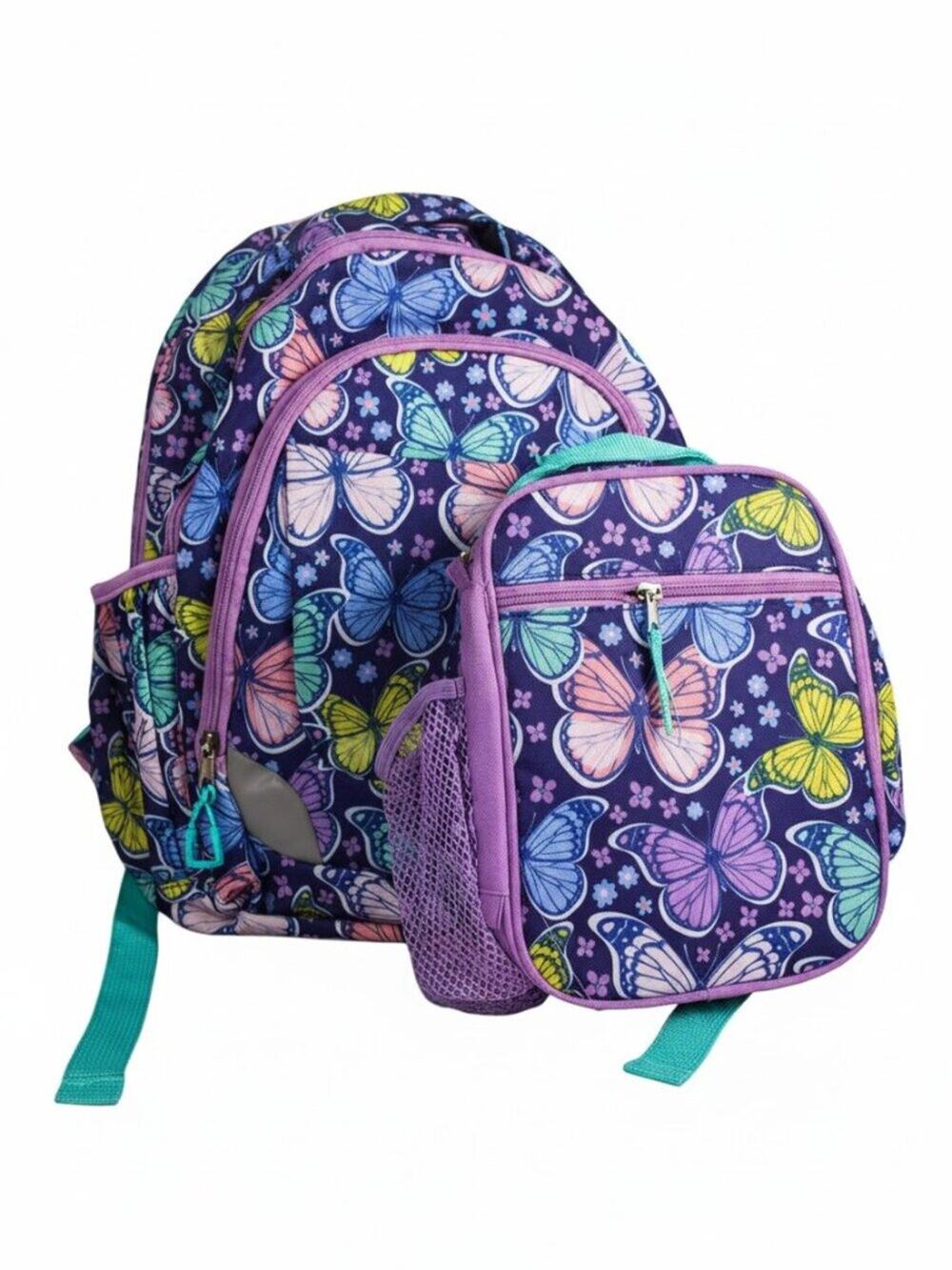 Member’s Mark Butterfly Backpack Lunch Bag Set NWOT Kids Y2K Colorful School